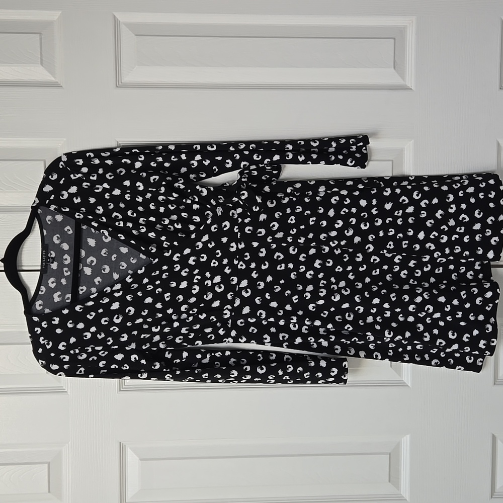 Black and White Wrap Dress